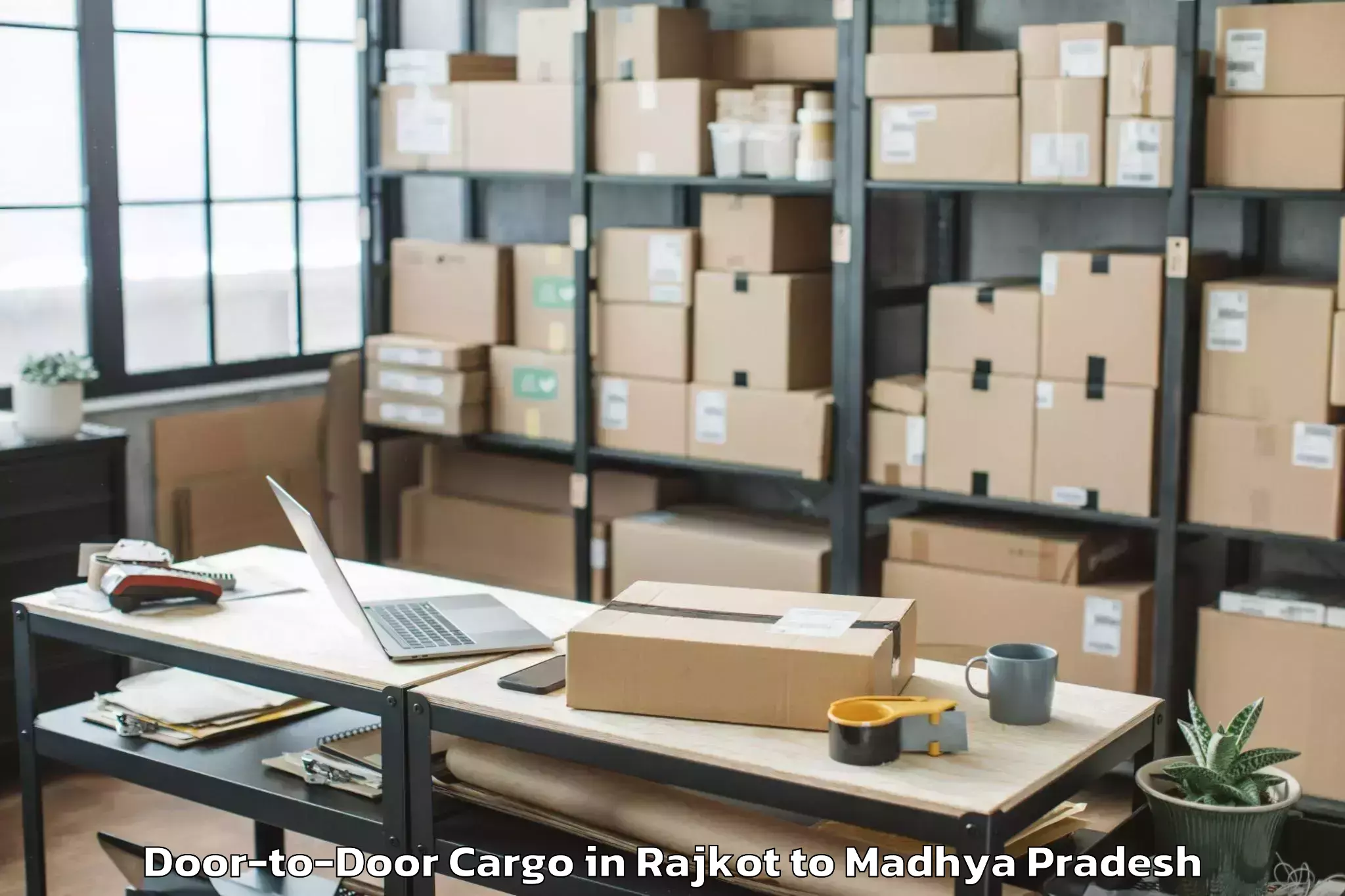 Efficient Rajkot to Datia Door To Door Cargo